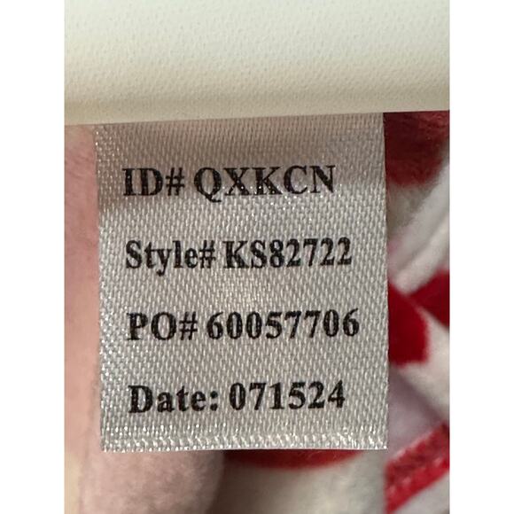 NWT Kate Spade Heart Print velour Pajama Set Small Pink Red Long Sleeve Joggers - Picture 6 of 15